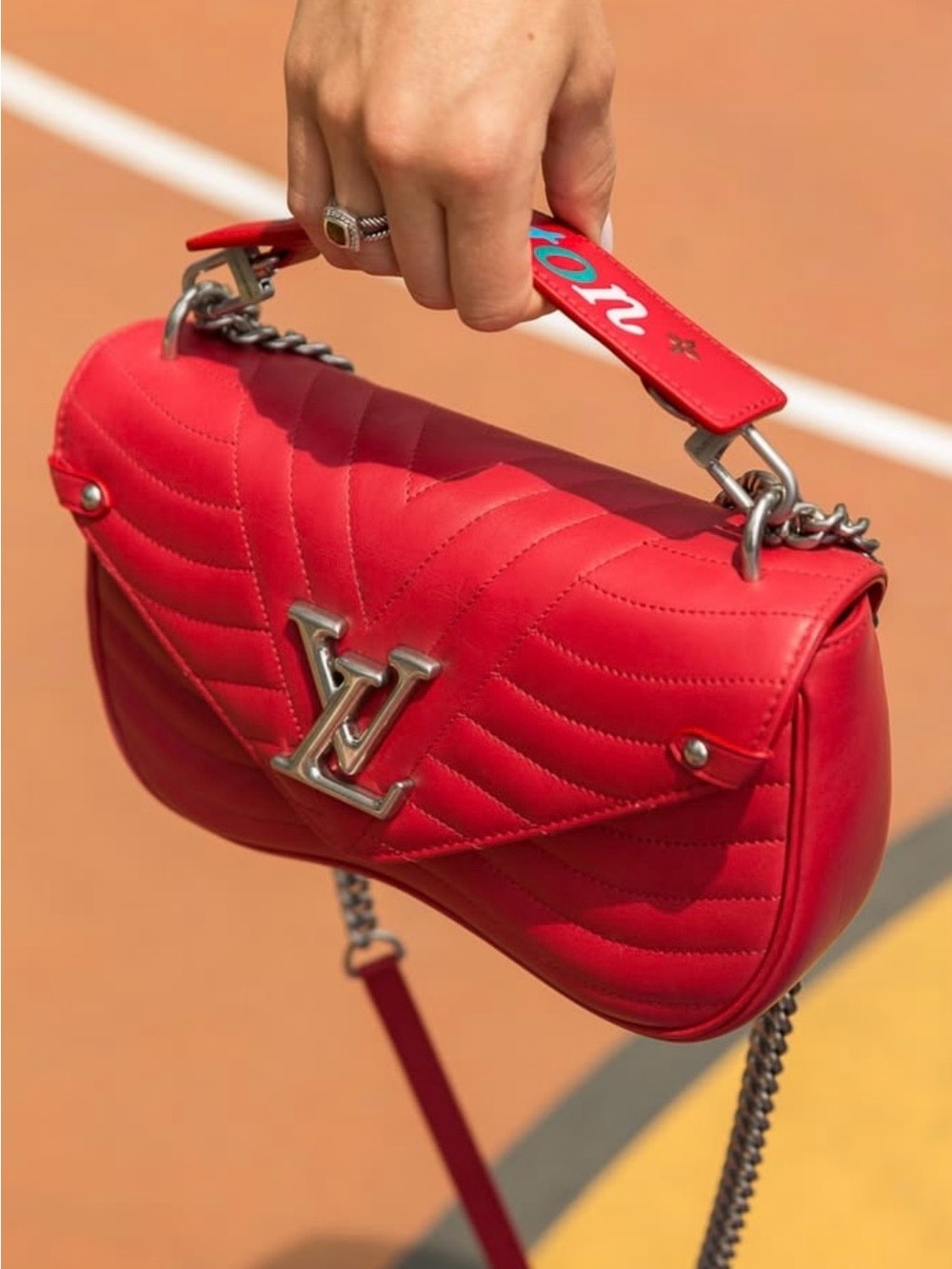 Louis Vuitton Red Quilted Chain-Handle Shoulder Bag